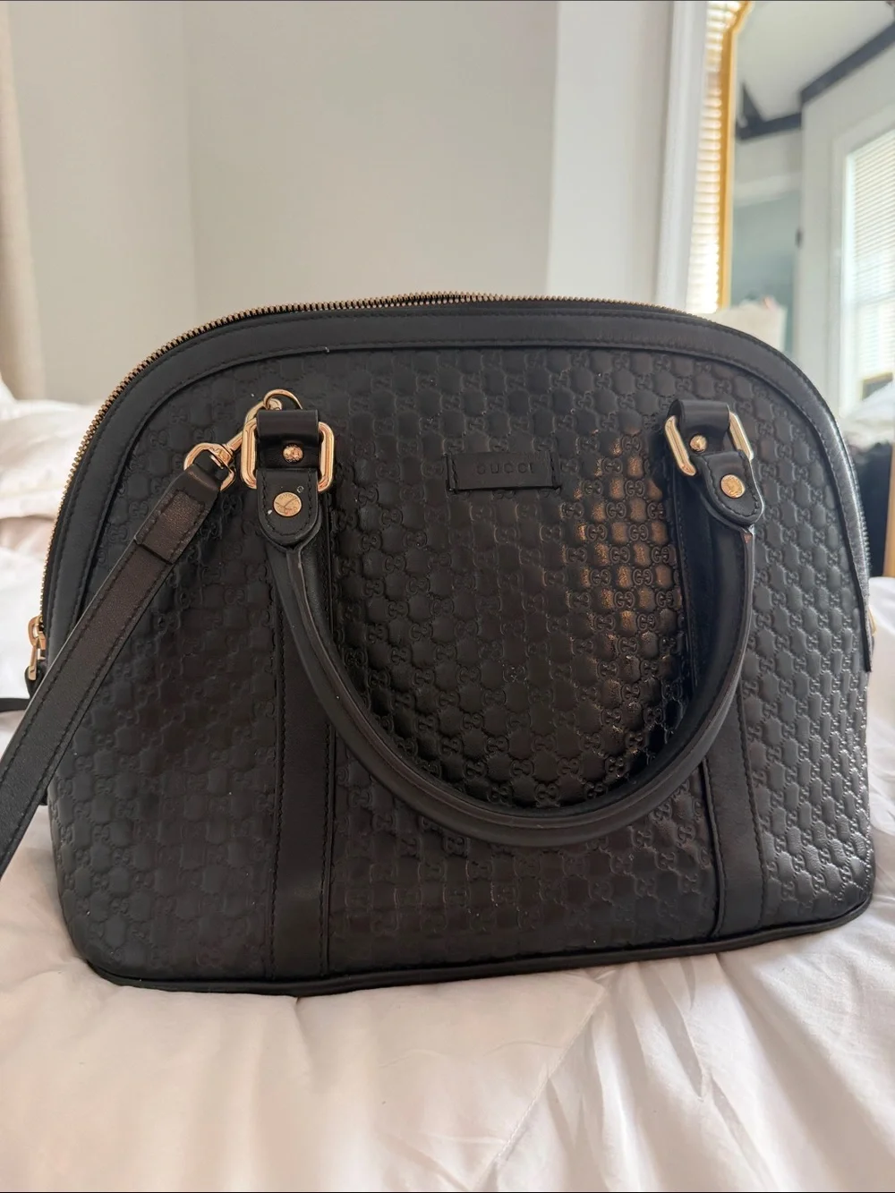 Gucci Black Embossed Bag